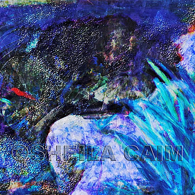 An abstract digital painting of an underwater scene