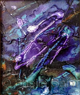 Acrylic and mixed media on paper